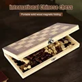 3 in 1 Chess Game Board Folding Chess Set Backgammon Checkers Travel Games Chess Sets for Adult Kids Gift Family Game Chess Boar preview-2