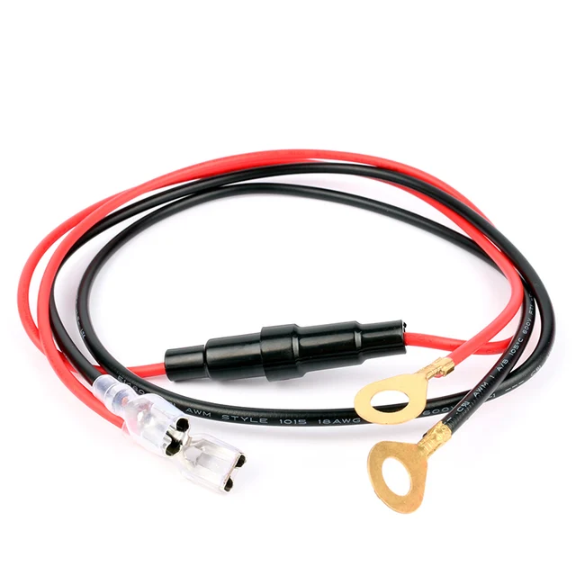 60cm Cigarette Lighter USB Charger Socket Cable Wiring Harness Cord With 10A Fuse for Car Marine Motorcycle ATV RV-animated-img