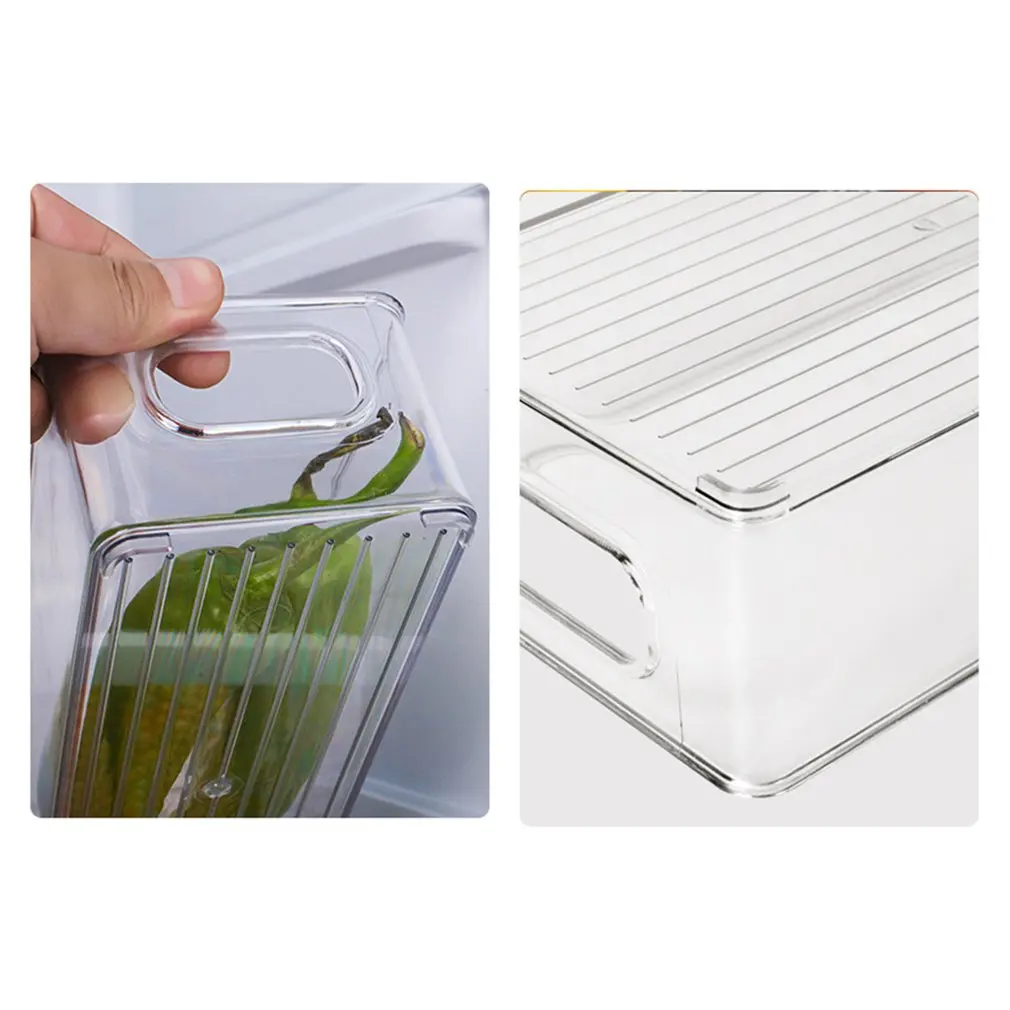 Refrigerator Organizer Bin Food Fridge Storage Box Clear fridge organizer  containers Freezer Pantry Cabinet kitchen Organizer