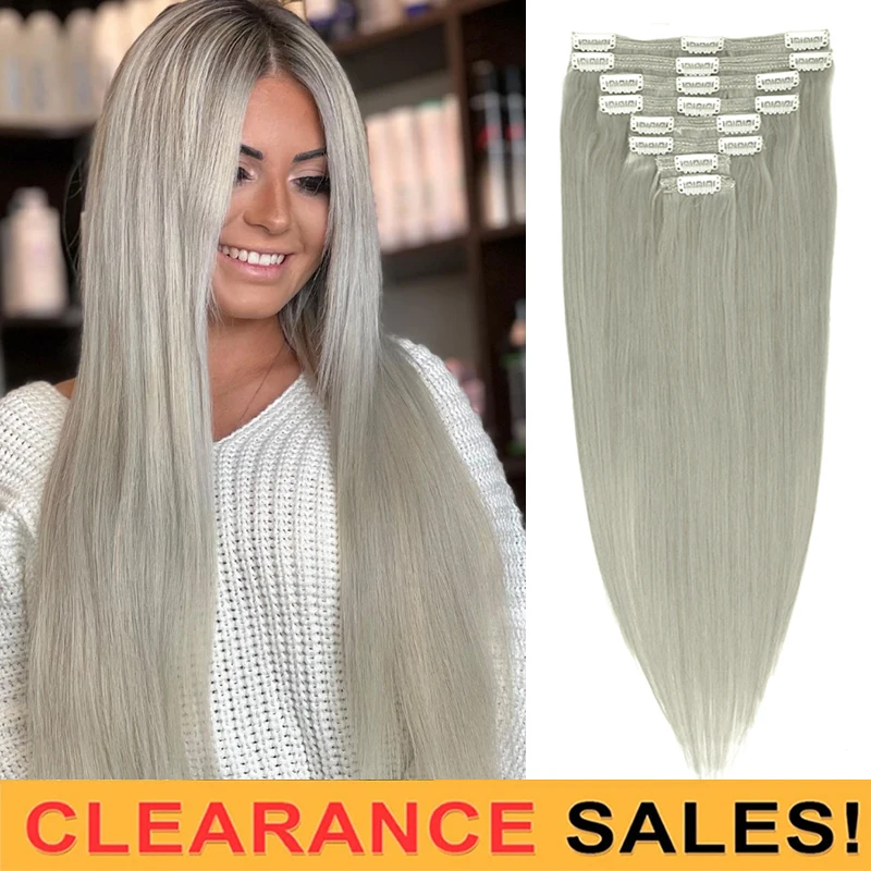 human hair clip on extension