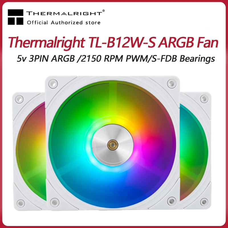 Thermalright TL-S12 120mm HALO Cooling Fan 5V 3PIN ARGB Fan pc