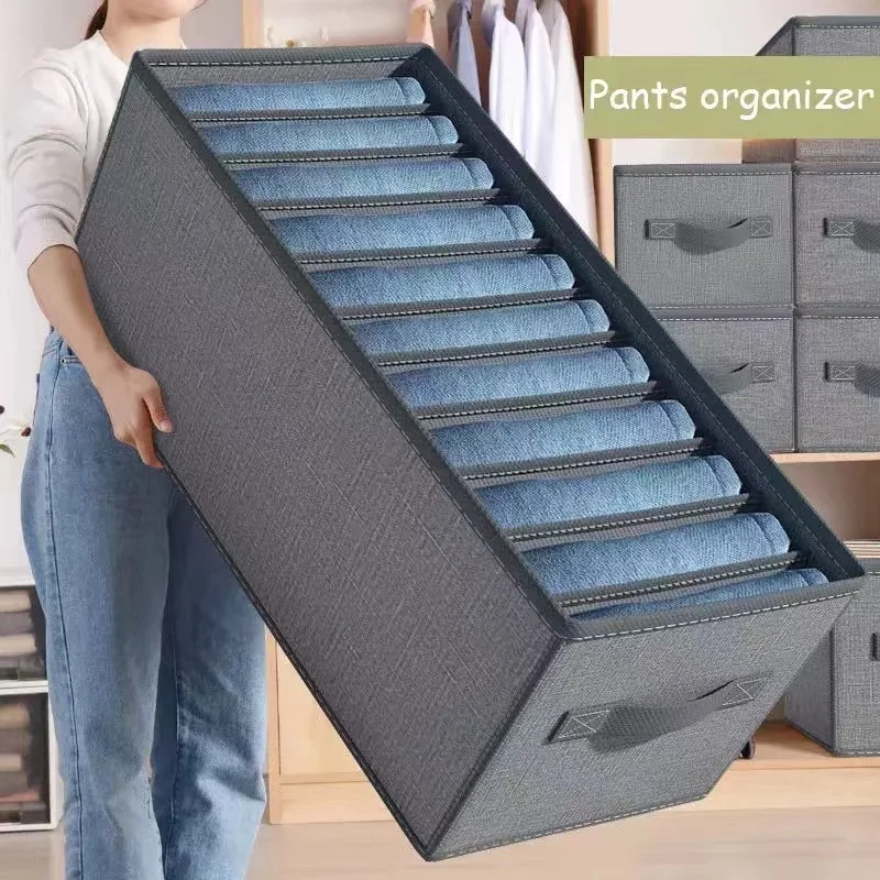 Clothes Storage Organizer Pants Jeans Storage Box Cabinets Clothes Organizer  For Underwear Bra Ties T-shirt Socks Organizer Box