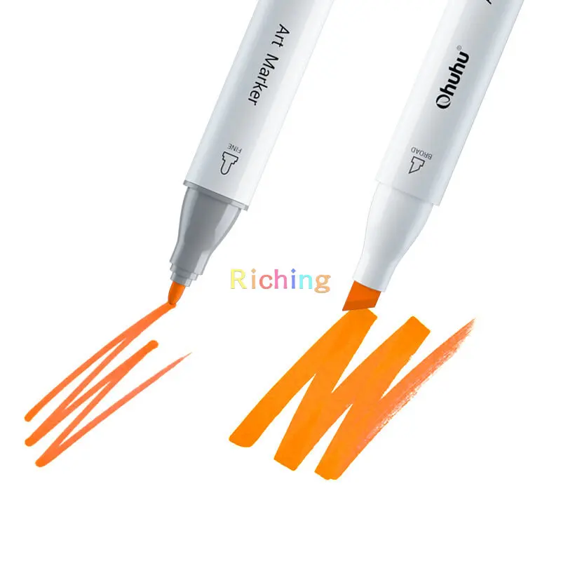 Ohuhu Alcohol Art Markers Set, 40 60 72 80 100 200-color Double Tipped Brush  