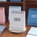 2021 2022 Simple Black White Grey Series Desktop Calendar Dual Daily Schedule Table Planner Yearly Agenda Organizer Office preview-3