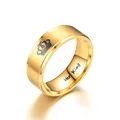 Gold Colour King Queen Crown Stainless Steel Couple Rings for Lovers Promise Men Women Valentine's Day Gifts preview-2