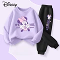 Spring Autumn New Baby Girls Pullovers Sets Disney Children Sweatshirt and Sweatpant Two Piece Suit Breathable Kids Tracksuit preview-2