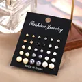 Modyle 2024 New Pearl Earrings Set 15 Pairs Female Korean Fashion Simple Stud Earrings for Girls Women Jewelry Gifts preview-5