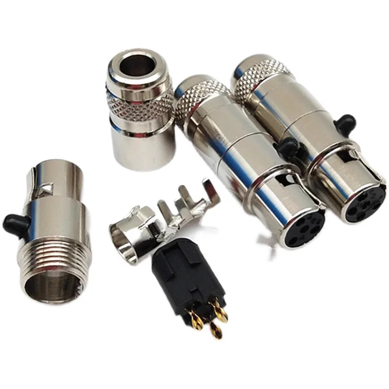 3/4/5/6pin Mini XLR Aviation Connector Female Plug Male Socket Zinc Alloy+copper pins for MIC Microphone Audio Video Connecting preview-4