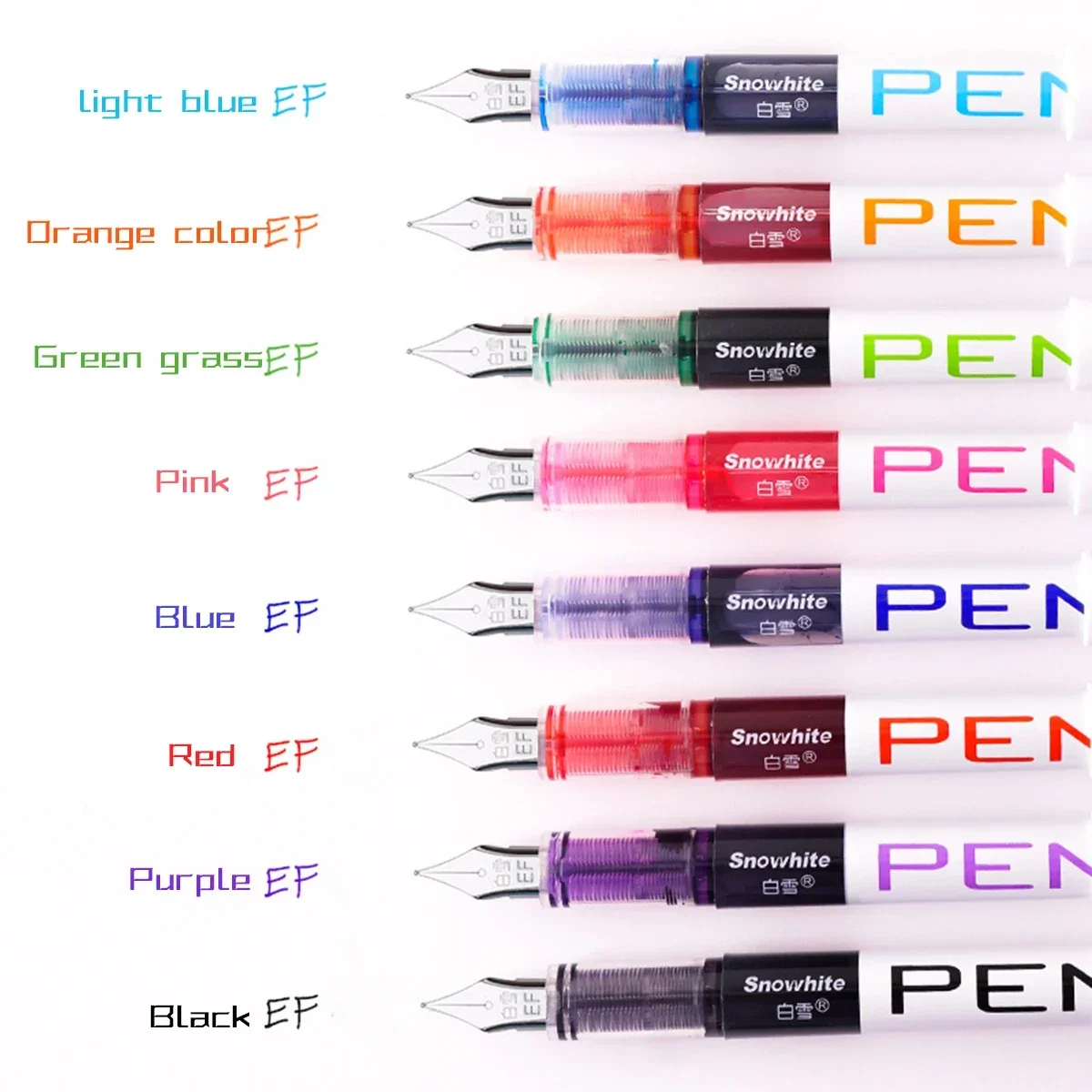 0.5mm F /0.38mm EF Extra Fine Nib Disposable  Classic Fountain Pens For Writing  For Student Office Painting & Creative Projects-animated-img