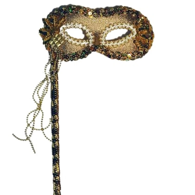 UTMEON-Venetian Masquerade Mask With Side Flower-animated-img