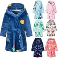 Soft Girl Sleepwear Robe Autumn Winter Children Flannel Bathrobe for Girls Boys Pajamas Fleece Kids Cartoon Homewear 2-14 Years preview-1