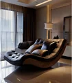 Sofa chair living room new single minimalist Italian leisure single leather recliner preview-3