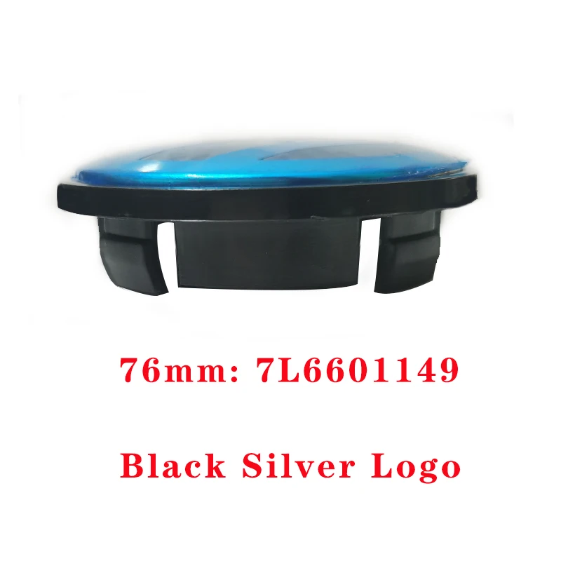 76mm 7L6601149 Black 4Pcs Wheel Center Cap Refit Rim Tire Cover Badge Car Syling Accessories Parts-animated-img