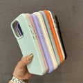 Luxury Soft Matte Silicone Litchi Grain Phone Case For iPhone 11 12 13 14 15 Pro 16 Max Plus Shockproof Bumper Back Cases Cover preview-2