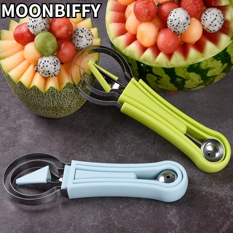 4 In 1 Watermelon Slicer Cutter Scoop Fruit Carving Knife Cutter Fruit Platter Fruit Dig Pulp Separator Kitchen Gadgets Acces-animated-img