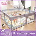 Infant Shining Children Playpen with Foam Protector Baby Playground Baby Safety Fence Kid Ball Pit Playpen for 0-6 Years Old Kid