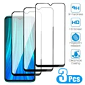 3PCS Full Tempered Glass For Xiaomi Redmi 8 8A 9 9A 9C 9T Screen Protector Redmi Note 8 9 Pro Max 8T 9T 9S Protective Glass Film