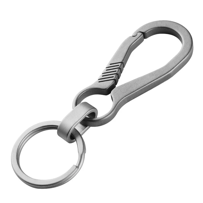 High-end Titanium Keychain Luxury Men Car Key Chain Key Ring Ultra
