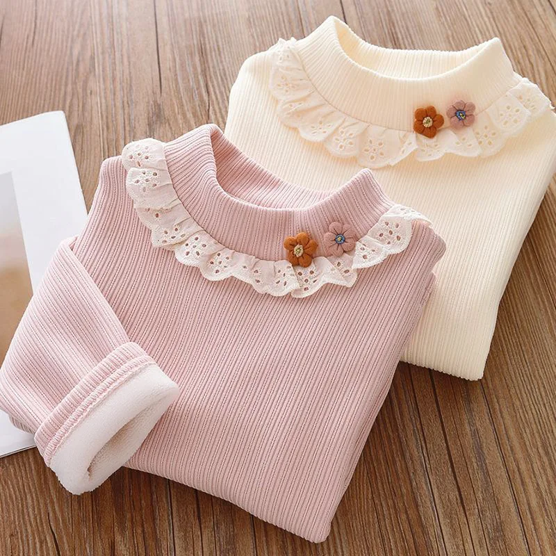 Warm Winter Turtleneck Kids Girl Sweater 1-9 Years Children Tops Boy Clothing Autumn Long sleeve knitted Pullovers Baby Clothes-animated-img