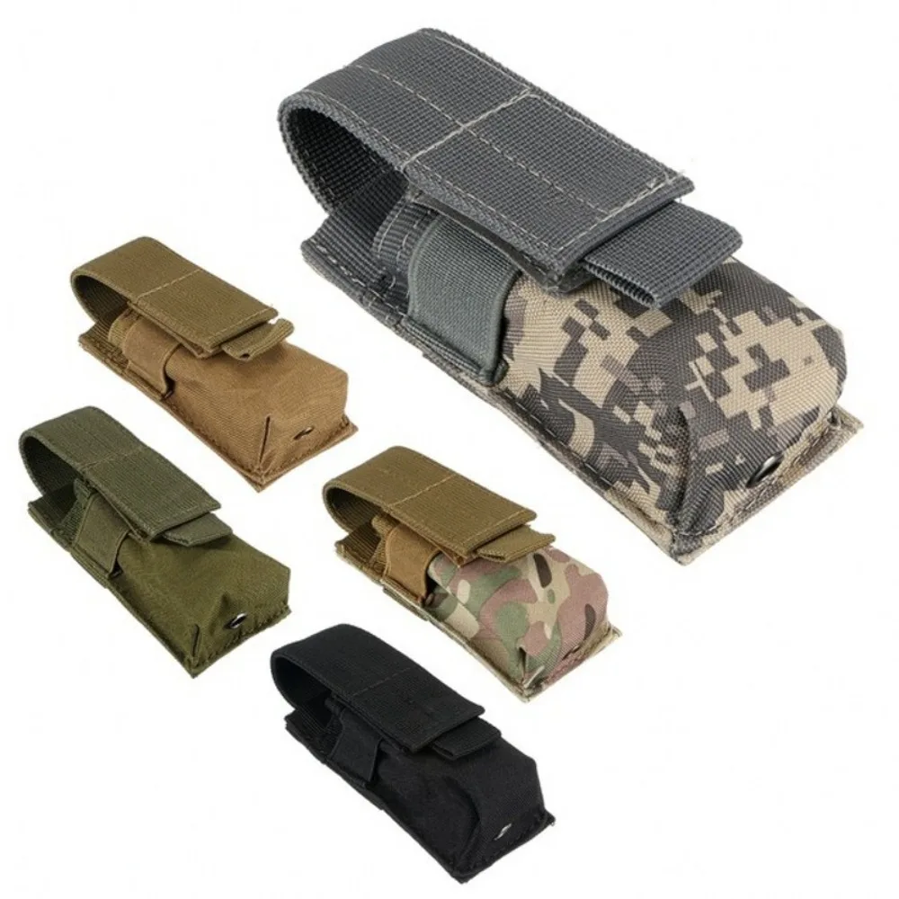 Tactical Outdoor Enthusiast Flashlight Bag Small Single Tool M5 Tactical Flashlight Bag Molle Attachment Hanging Waist-animated-img