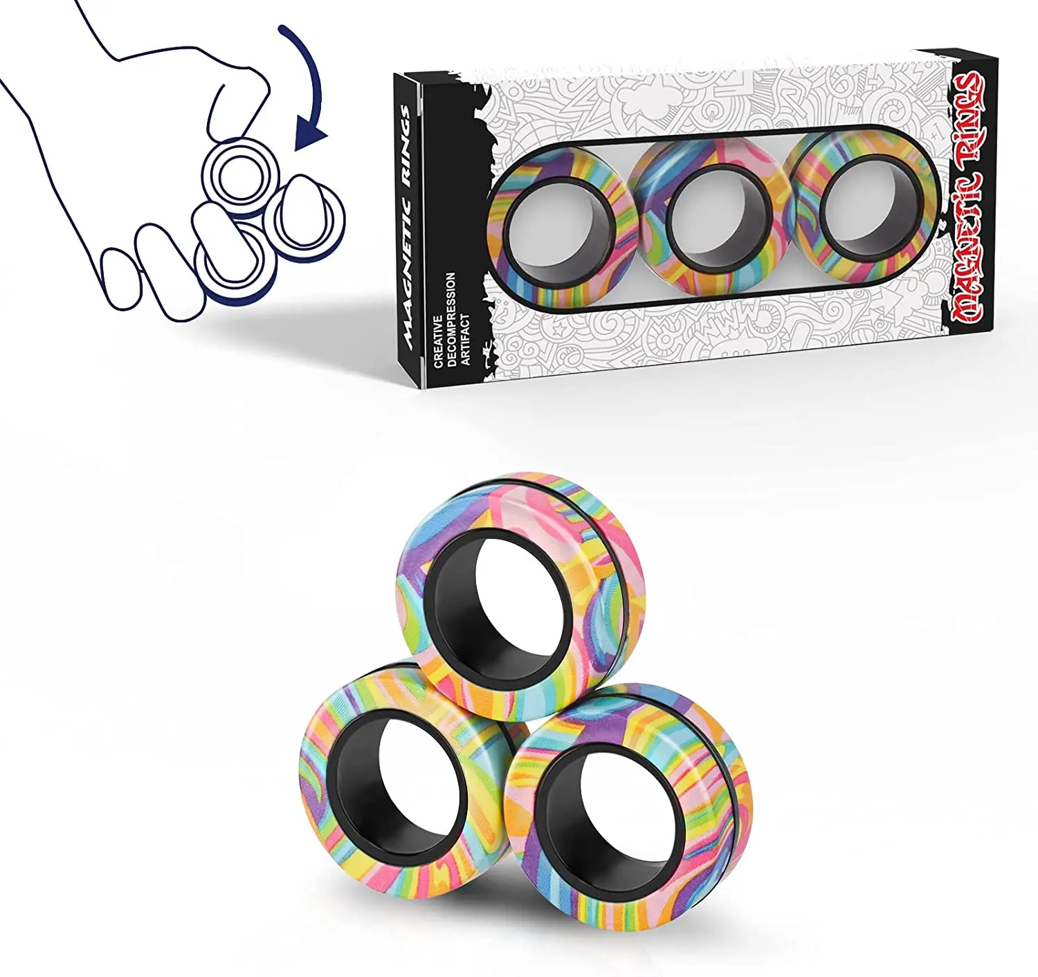 fidget toy magnetic rings