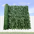 קיסוס מלאכותי גידור עלה ירוק לוחות גדר פרטיות מלאכותית מסך למרפסת גן חיצונית ביתית עיצוב רב תכליתי