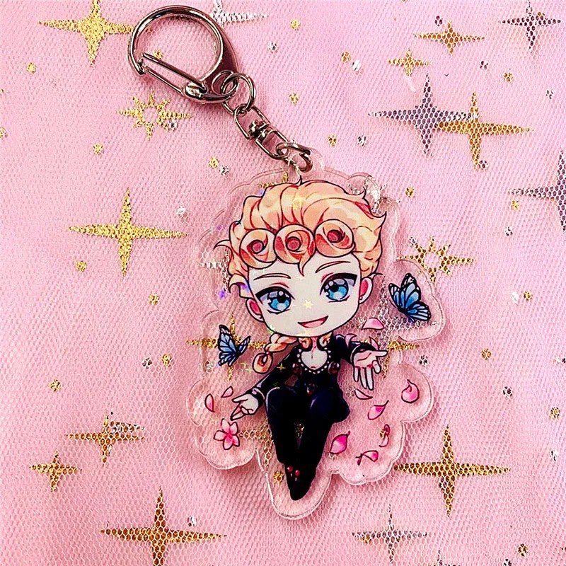 Anime Acrylic Keyring – Kujo Jotaro Kira Yoshikage Caesar Pendent Keychain  – Jojo Merch