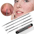 Acne Needle Remove Blackhead Blemish Pimple Comedone 4pcs/Set Double-ended Stainless Steel Facial Cleaning Skin Care preview-1