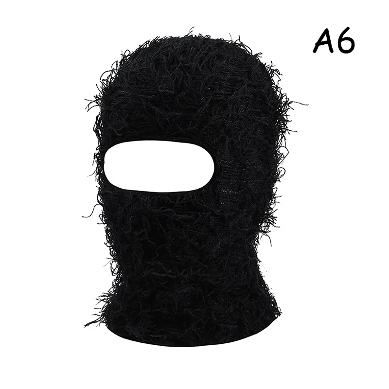 Balaclava Distressed Ski Mask Knitted Beanies Cap Winter Warm Full Face Shiesty Mask Ski Hats For Men Women Camouflage Balaclava-animated-img