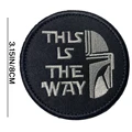 This is The Way Full/Half Helmet Art Embroidered Fastener Hook and Loop Backing preview-4