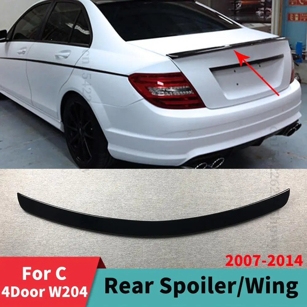 Exterior Part Rear Sport Spoiler Wing Styling Facelift For Mercedes Benz W204 C class 4 Door 2007-2014 C180 C200 C220 C260 C300-animated-img