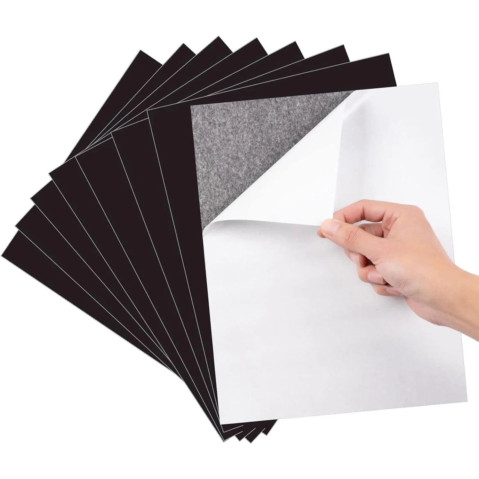 5 Sheets Adhesive Magnetic Sheets with Adhesive Backing 16Mil 0.04mm 4R /A4in Flexible Magnet Sheets With Adhesive Sticky-animated-img