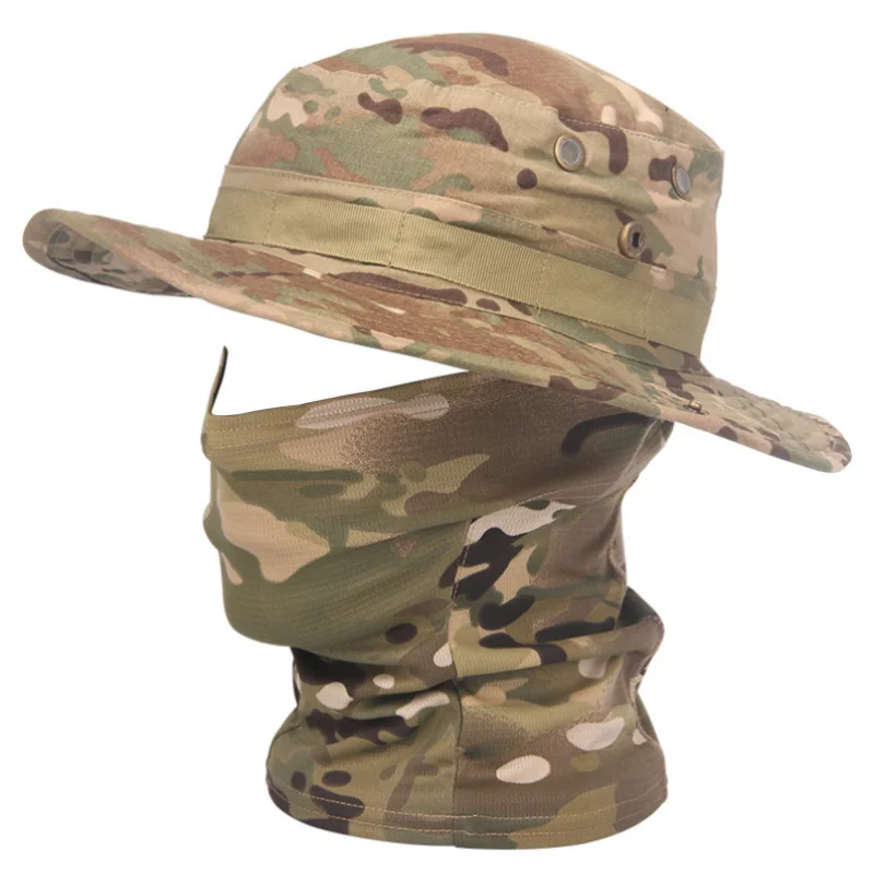 Tactical Caps for Men and Women, Snapback Sun Hats, Outdoor Camouflage Balaclava, Hunting and Hiking Hat-animated-img