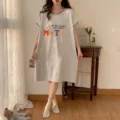 Women's Pure Cotton Long Sleeve Nightgown Loose Fit Sleepwear For Pregnant Women Suitable For Summer Spring Autumn preview-4