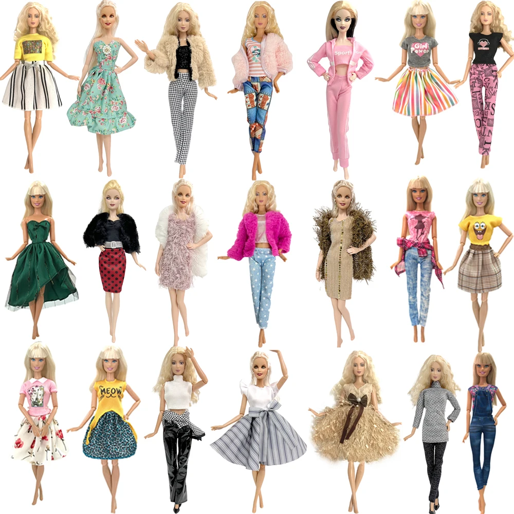 NK Hot sale  Doll  Dress Handmade  Skirt Fashion Clothes For Barbie Doll Accessories Baby Toys  Girls' Gift  JJ-animated-img