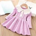 Girls Dress Winter Knitting Sweater Dress Autumn Long Sleeve Princess Dress Vestidos Warm Toddler Girl Clothes Kids Clothing preview-2