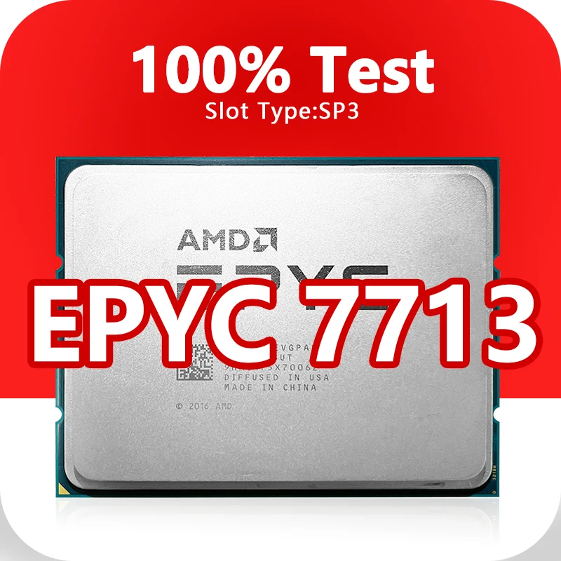 EPYC 7713 CPU 7nm 2.0GHz 64 Cores 128 Threads 256MB 225W processor Socket SP3 7713 EPYC For H12SSL-i H12DSI-N6 Mainboard-animated-img