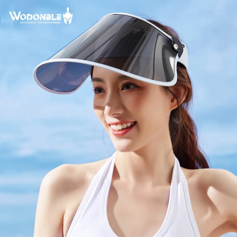 Fashion Female Summer PVC Sun Hat Cycling Travel Sun Visor