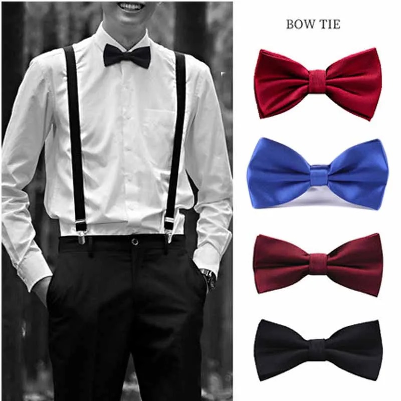Men Ties Fashion Butterfly Party Wedding Bow Tie for Boys Girls Candy Solid Color Bowknot Wholesale Accessories Bowtie  gifts