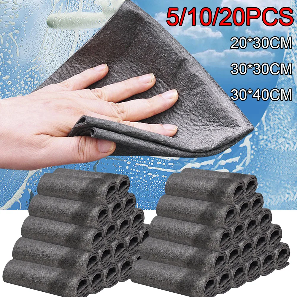 10pcs Car Magic Cleaning Cloth For Glass, Thicker, No Trace, No Watermark,  Home Cleaning Absorbent Cloth