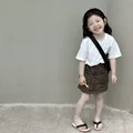 Girls Skirts Korea Style 2024 Summer New Leopard Print All Matching Casual Comfortable Baby Fashion Kids Summer Clothes