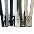 5#  35/45/55/65/75/85cm open-end auto lock platinum plating metal zipper use for clothes shoes pocket garment preview-1