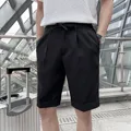 2022 Brand Clothing Men's Summer Leisure Shorts/Male Slim Fit Business Suit Shorts Black White Grey Khaki preview-6