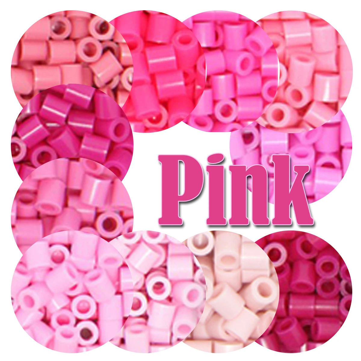 Pink Color 5mm Beads 1000PCS Pixel Art Hama Beads for Kids Iron Fuse Beads Diy Puzzles Gift Children Toys-animated-img