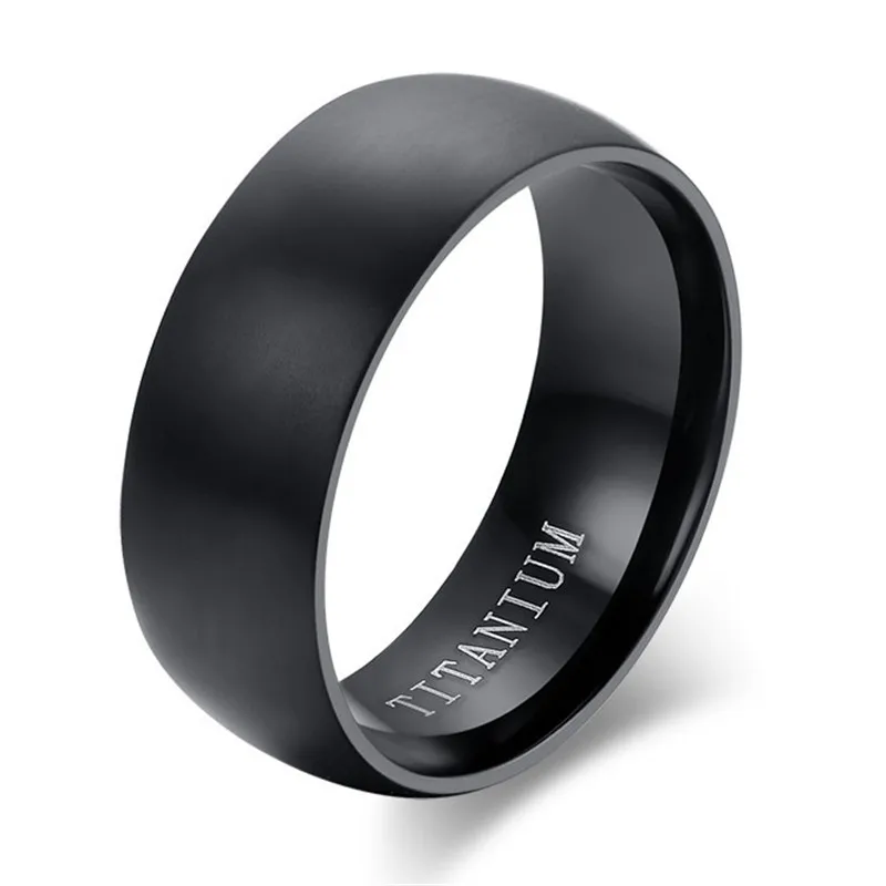 Classic Men Stainless Steel Rings Black Solid Simple Vintage Rings For Men Wedding Bands Christmas Party Jewelry Gift Wholesale-animated-img