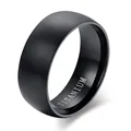 Classic Men Stainless Steel Rings Black Solid Simple Vintage Rings For Men Wedding Bands Christmas Party Jewelry Gift Wholesale preview-1