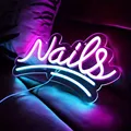 Wall Hanging LED Neon Light, Nail Neon Sign, Beauty Salon, Nail Shops, USB Powered, Business Wall Decor, Acrylic Neon Sign preview-2