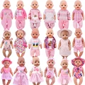 Pink Clothes Suit For 43 Cm Born Baby Reborn Doll Accessories 18 Inch American Doll Girls Toys Our Generation Nenuco