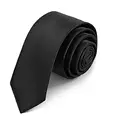 8cm Black Zipper Tie Color Matte Tie Black Clip On Tie Security Tie Doorman Steward Matte Black Tie Clothes Accessories preview-4