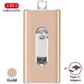 4 IN 1 USB Flash Drive for iphone 12/8/7/7Plus/8/X/11 Usb/Otg/Lightning 128GB 64GB Pen Drive For iOS External Storage Devices preview-2